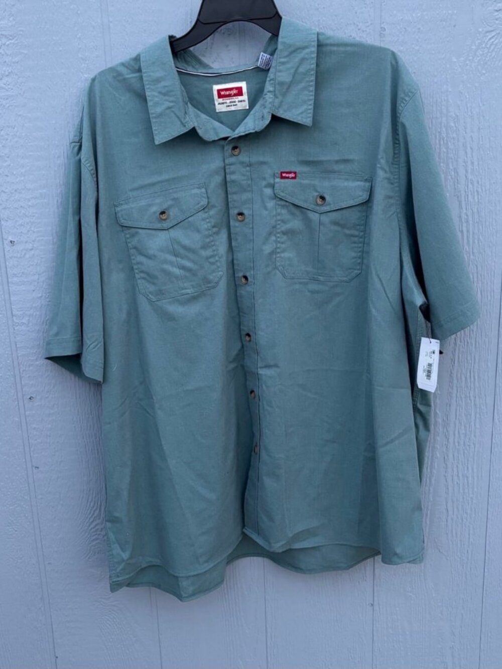 Wrangler Men’s Hero Twill Short Sleeve Button-Up Shirt 3XL